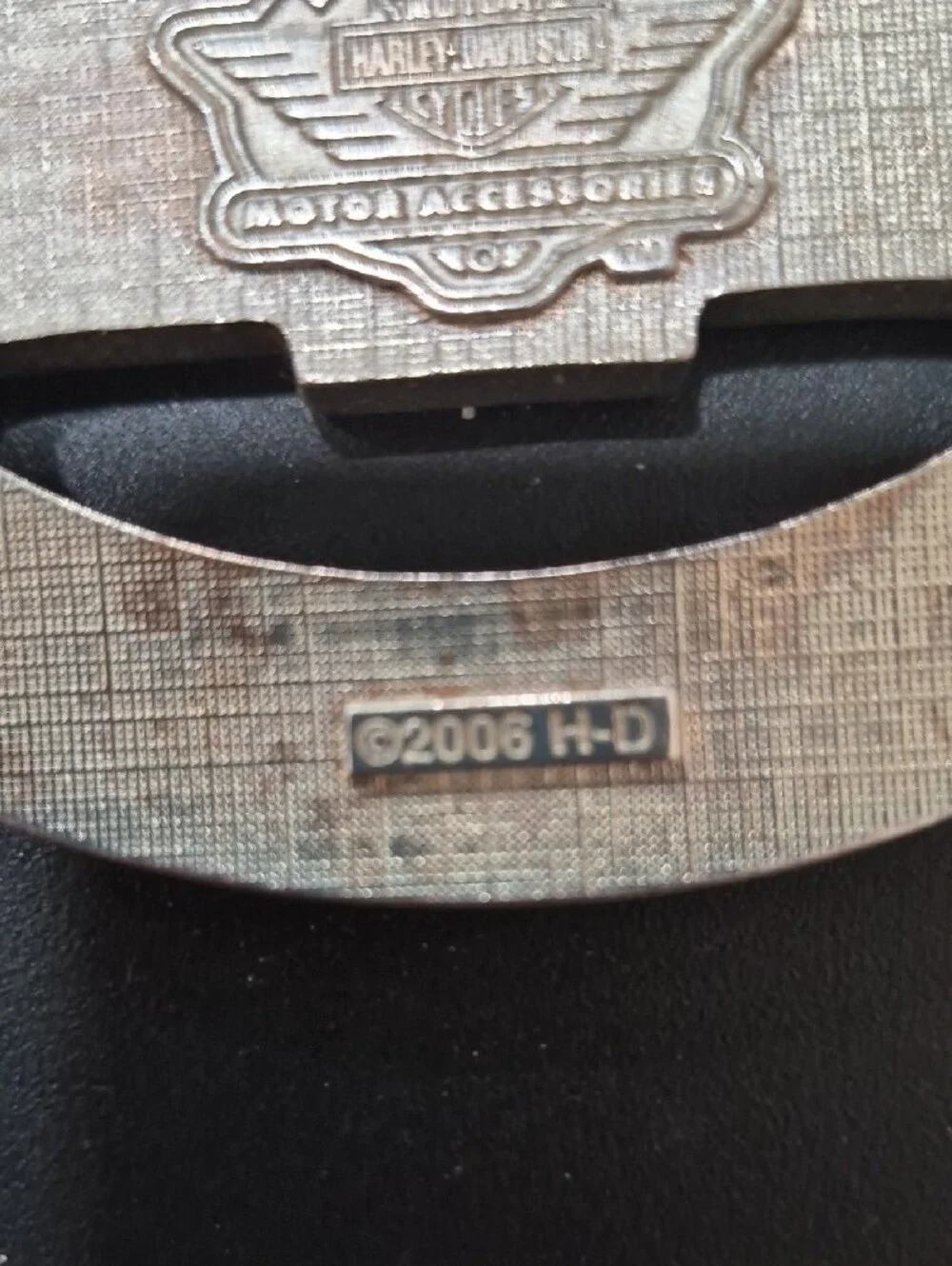 Vintage Harley-Davidson Silver Winged Skull Belt Buckle